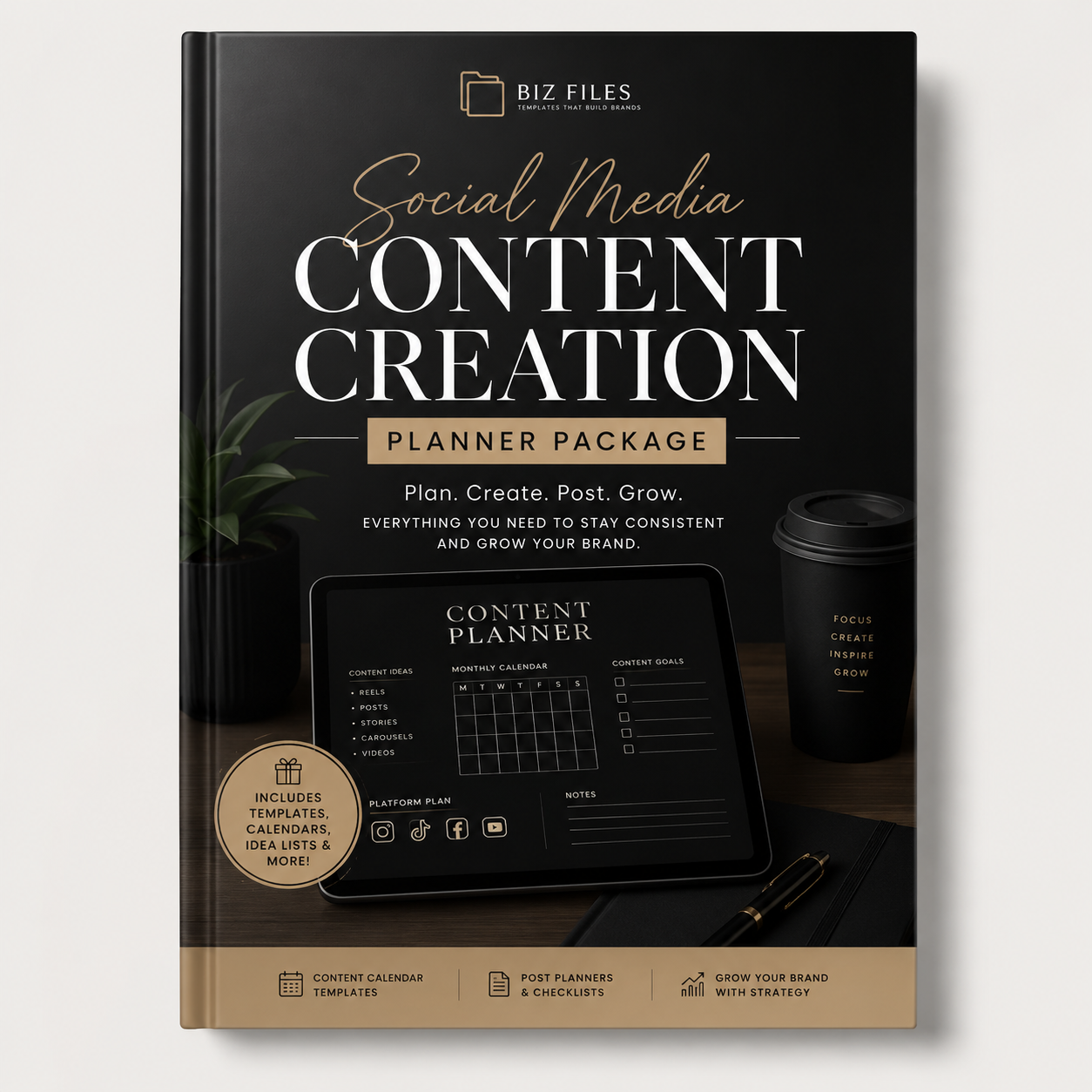 Social Media Content Creator Planner Package
